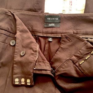 The Limited Drew Fit brown dress pants